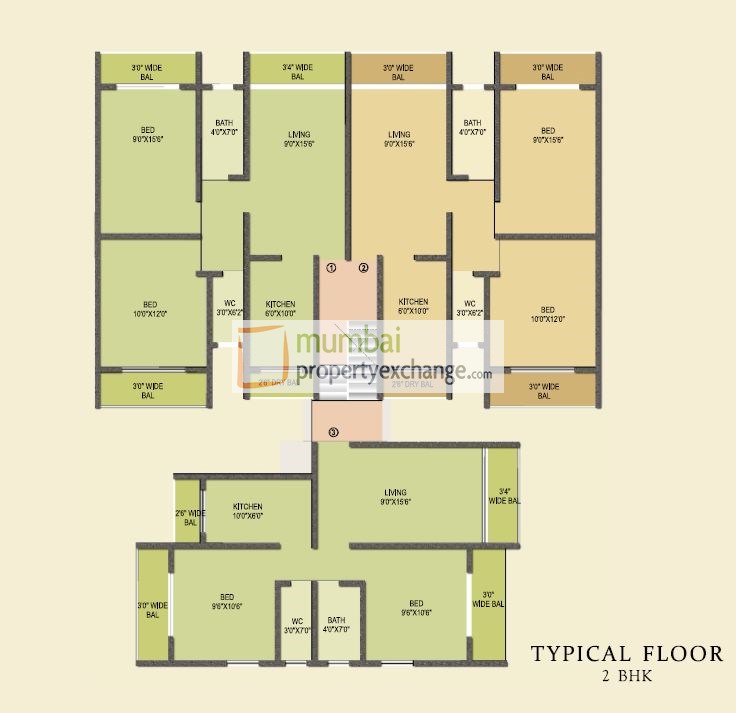 2BHK plan