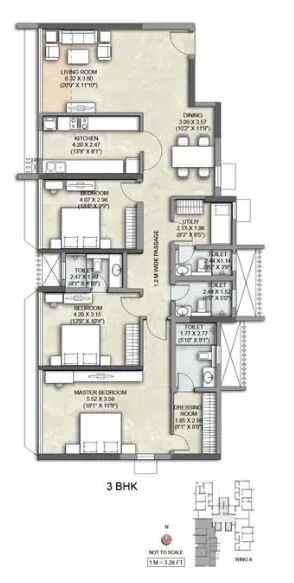 Kalpataru Yashodhan 3BHK Wing A
