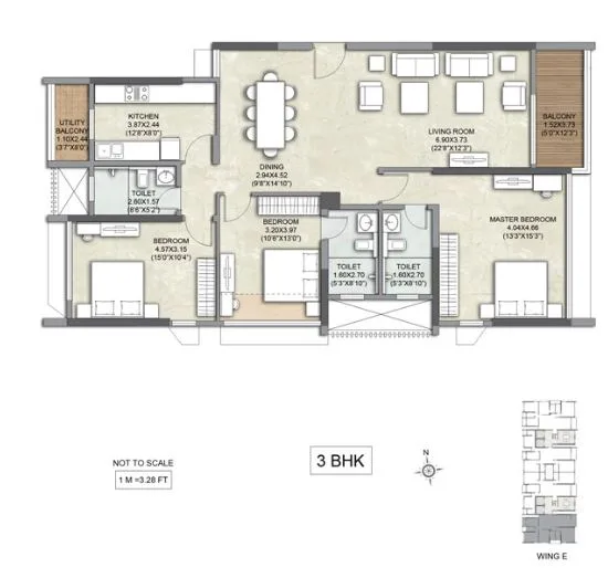 Kalpataru Yashodhan 3BHK Wing E