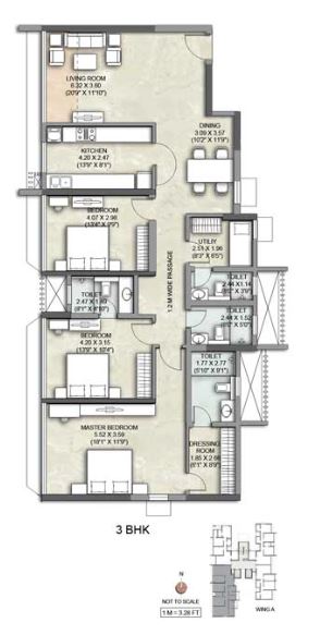 Kalpataru Yashodhan 3BHK Wing A