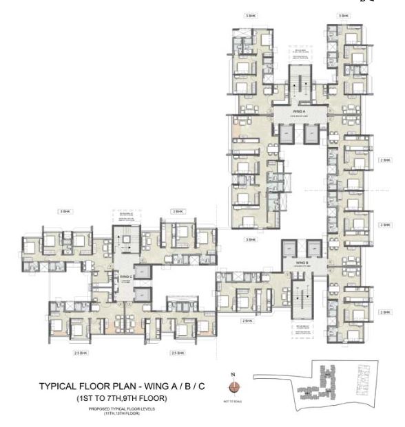 Kalpataru Yashodhan Wing A B C 1st-7th , 9th flr