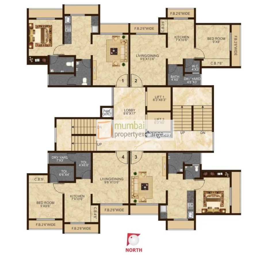 A wing Floor Plan