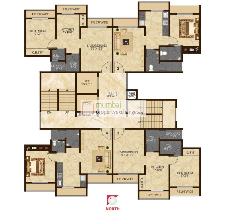 B wing Floor Plan — photo 4