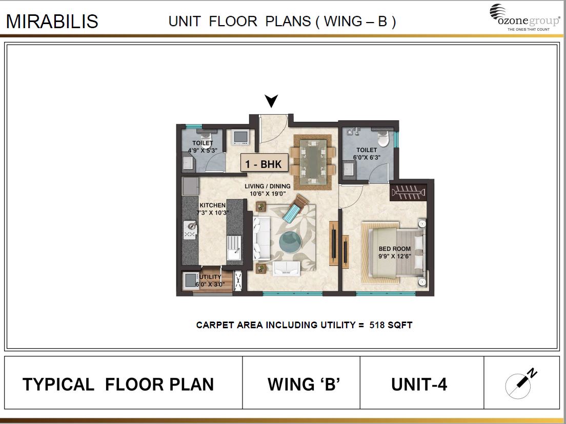 Mirabilis 1BHK Wing B Unit 04