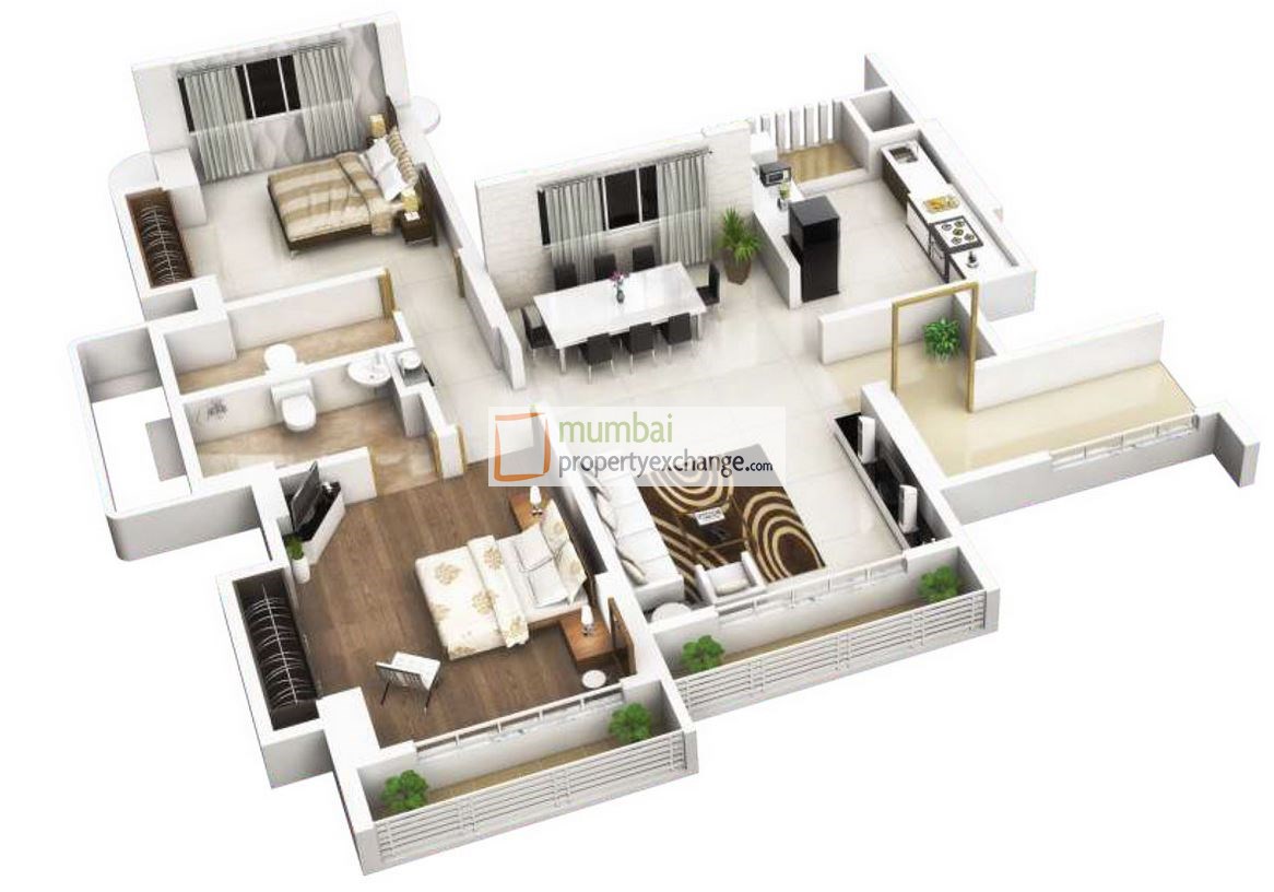 2 BHK Floor Plan