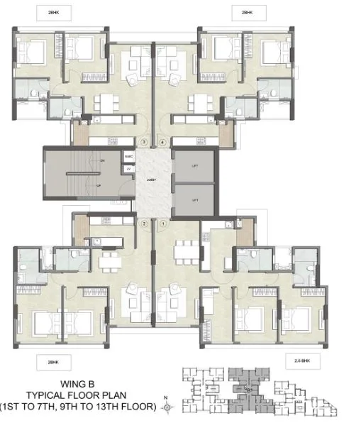 Kalpataru Primus Wing B Typical Flrpln