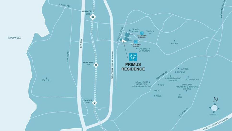 Kalpataru Primus Location Map