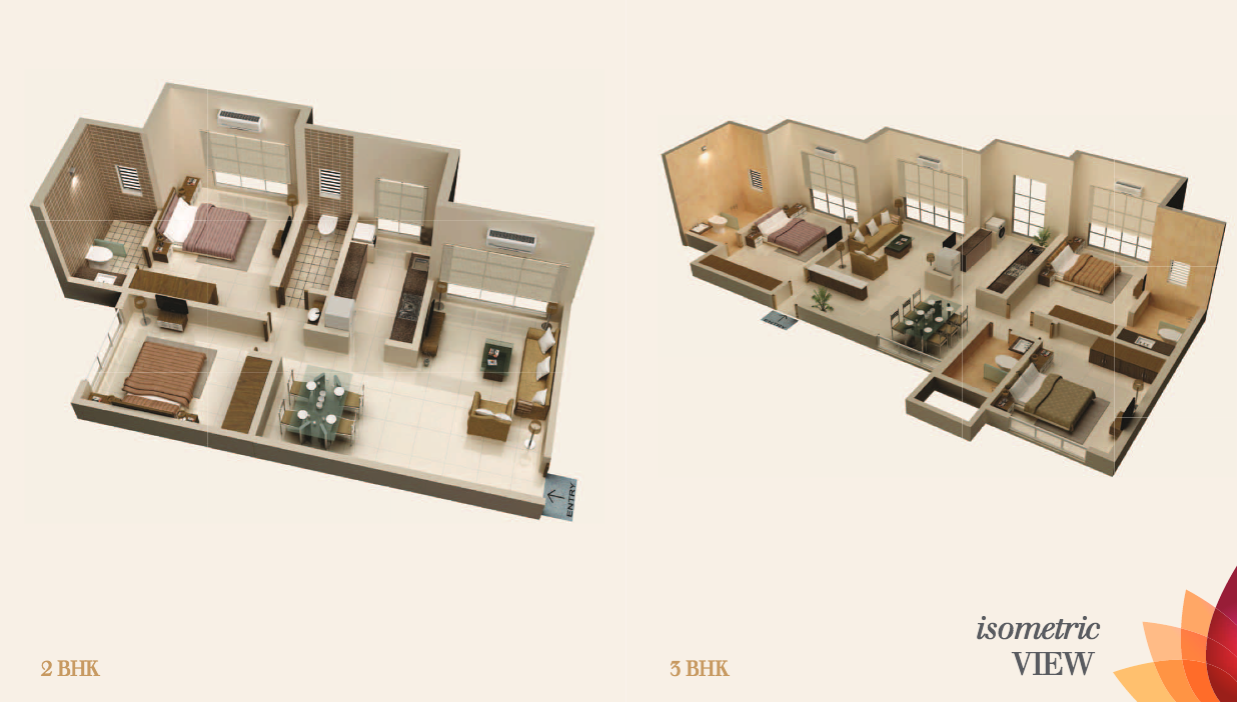 2 and 5 BHK