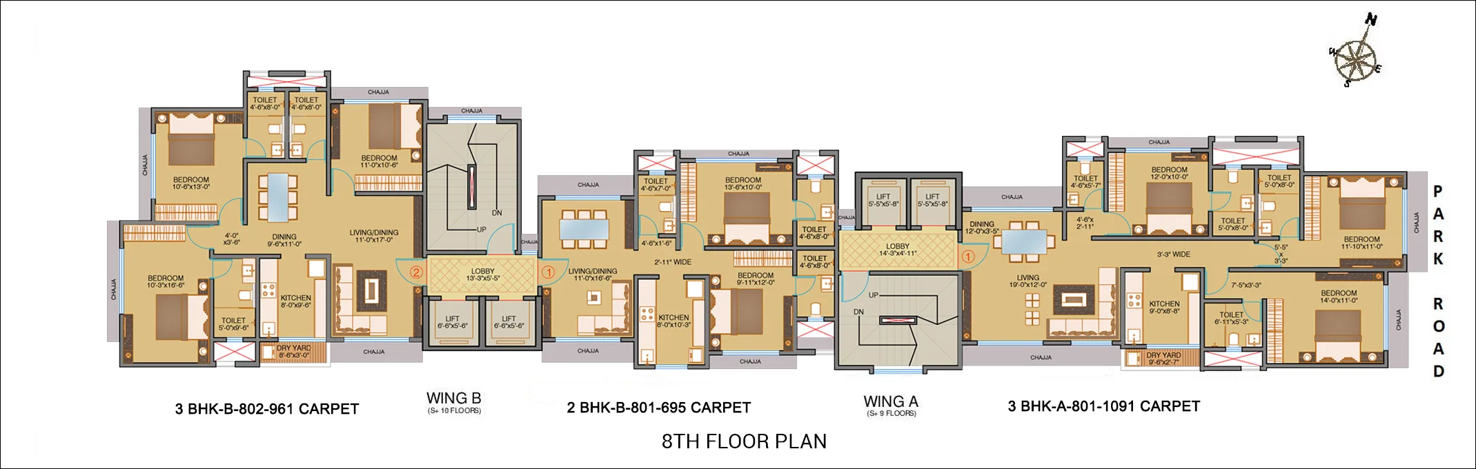 Shamik Crimson Bay 8th Floor Typical Plan