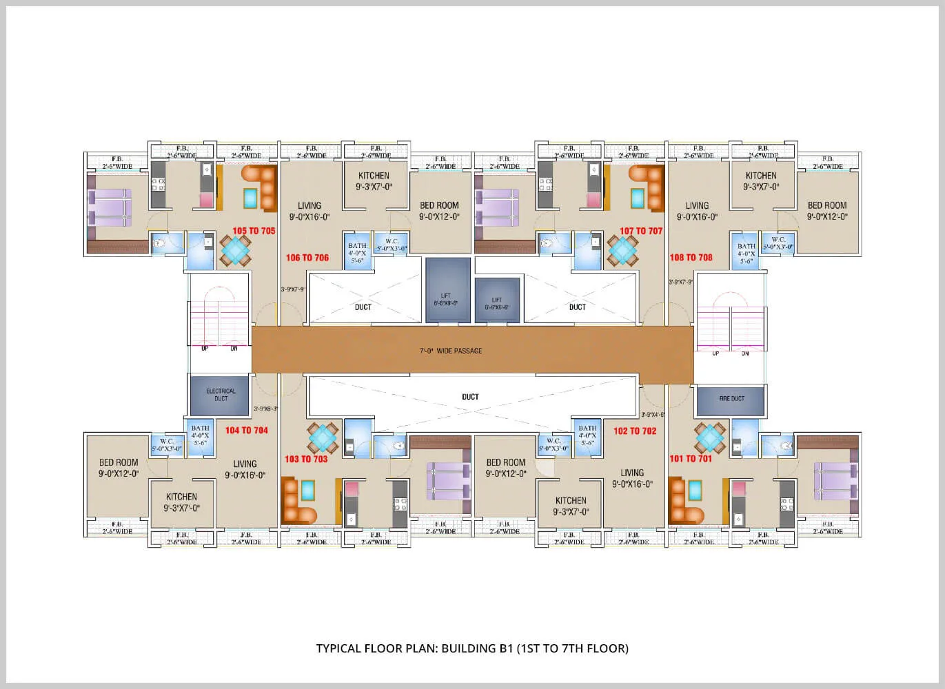 Arihant Aloki Typical Floor Plan Bldg B1