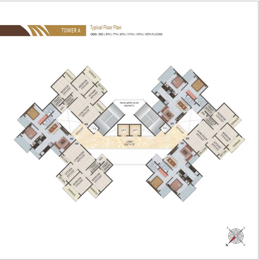 Estonia Typical Floor Plan Wing A Odd