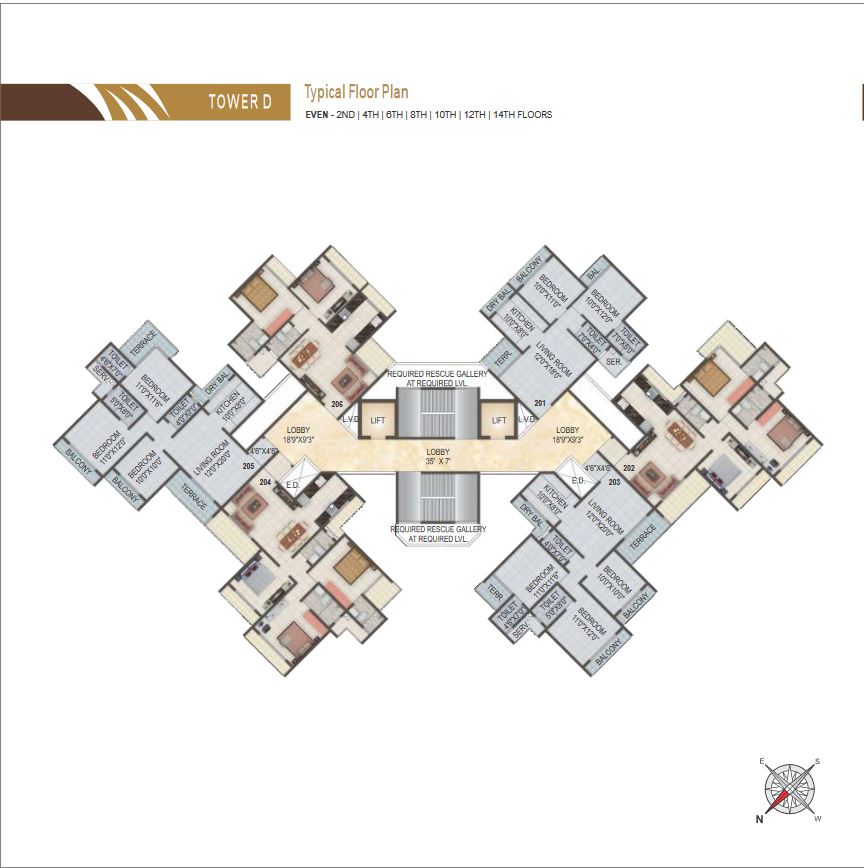 Estonia Typical Floor Plan Wing D Even