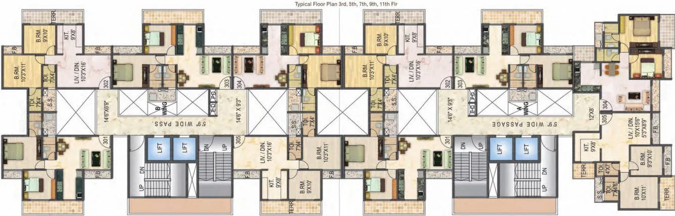 akshar-evorra-wing-a-cluster-plan-for-3rd-5th-7th-9th-11th-floor