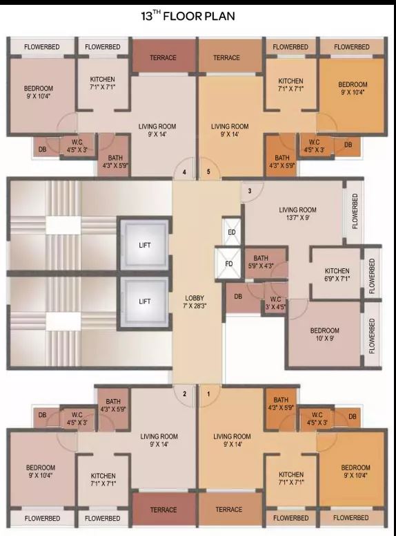 Edeania 13th Floor Plan