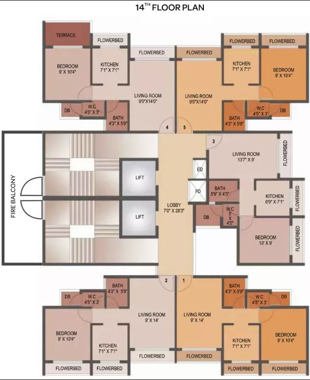 Edeania 14th Floor Plan
