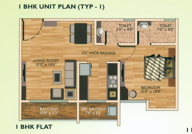 1BHK plan