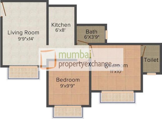 2 BHK Floorplan