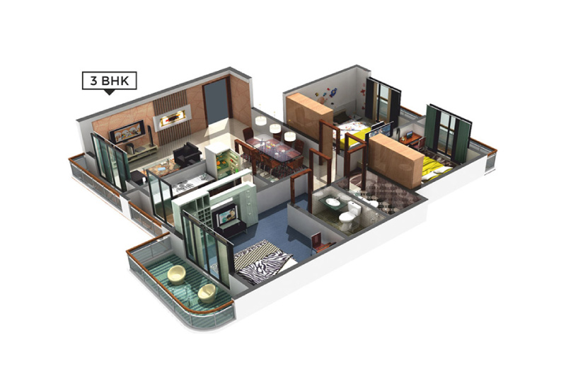 Bhairaav Signature 3BHK Plan