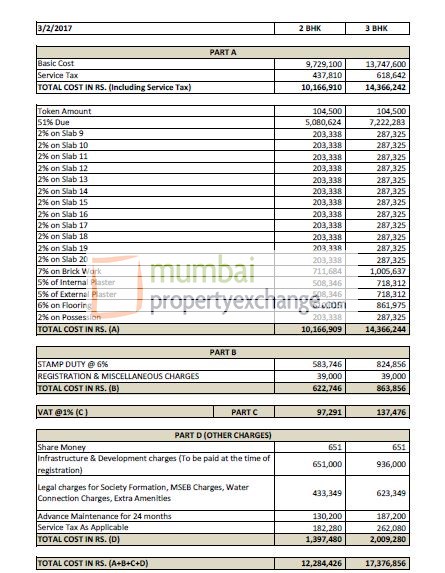Cost Sheet 2.3.2017