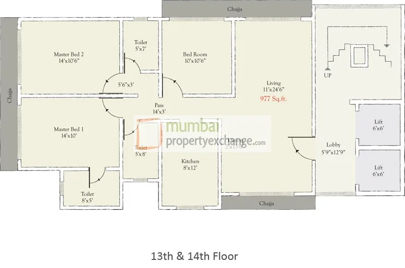 3 BHK Floor Plan