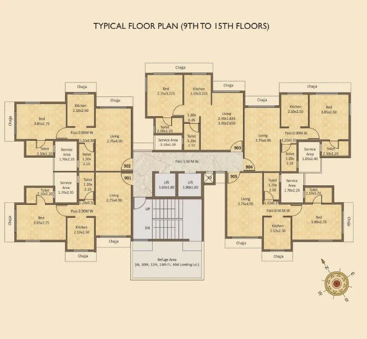 Grand Edifice Typical Floor Plan 1