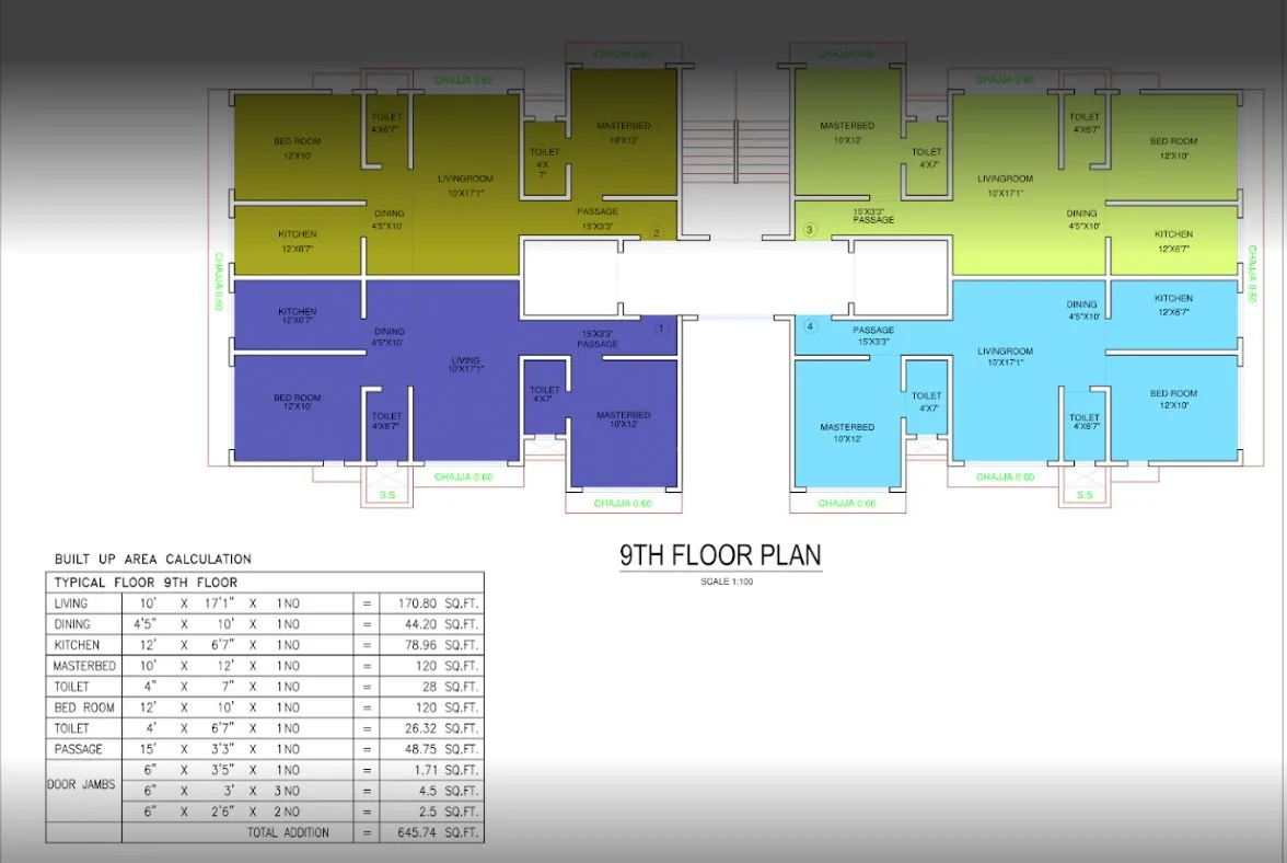 New Jagdamba 9th Floor Plan