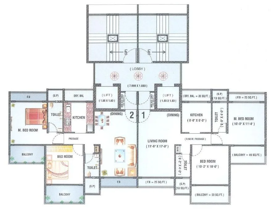 Usha Heights, Kharghar โ floor plan 1