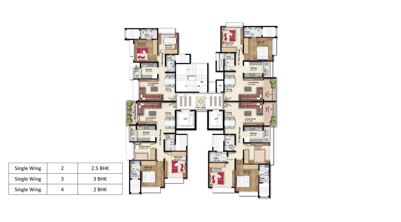 18,19,20 Floor Plan