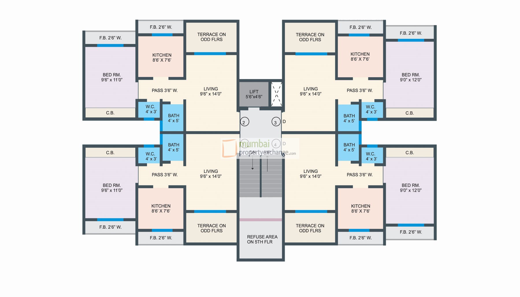 Wing C Odd Floor Plan