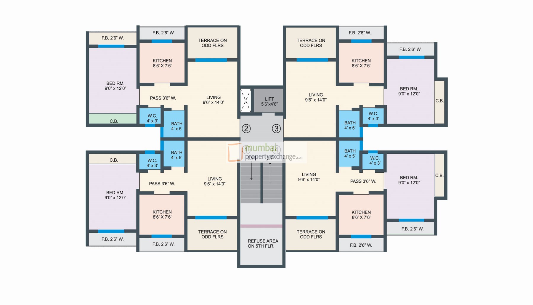 Wing D Odd Floor Plan