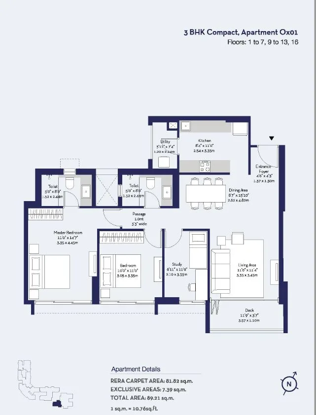 Godrej Trees 3BHK Compact Ox01
