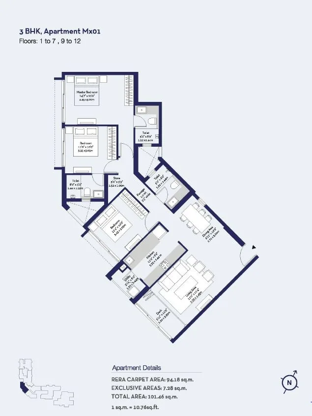 Godrej Trees 3BHK Mx01