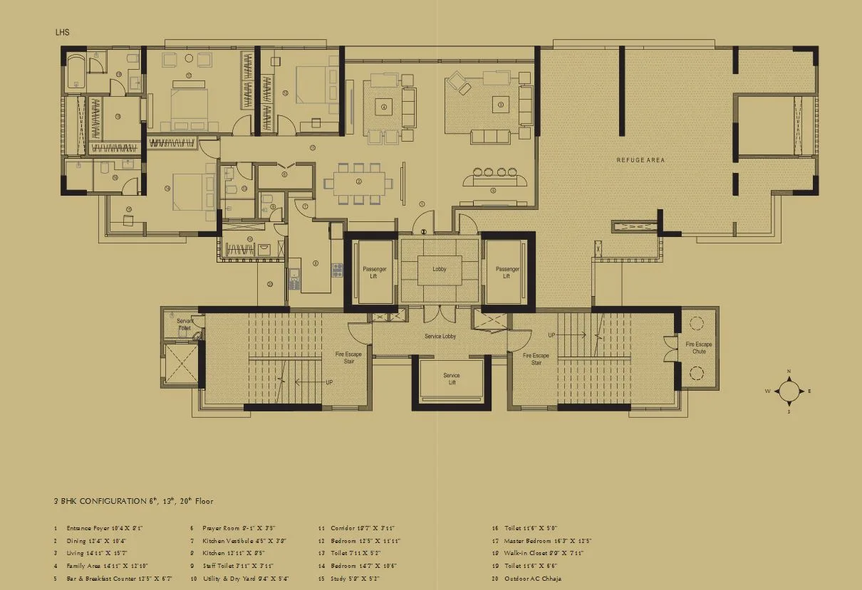 Excalibur 3BHK Plan