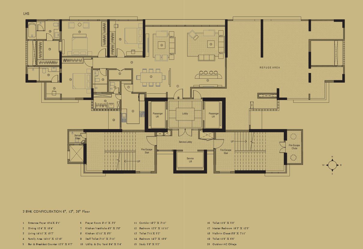 Excalibur 3BHK Plan