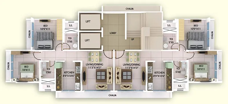 2BHK Flats for Sale in Ishaan, Khar West