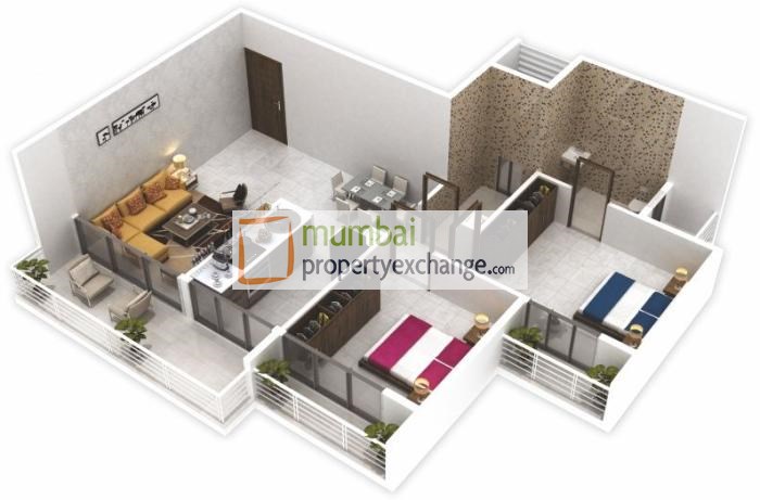 2 BHK Floor Plan