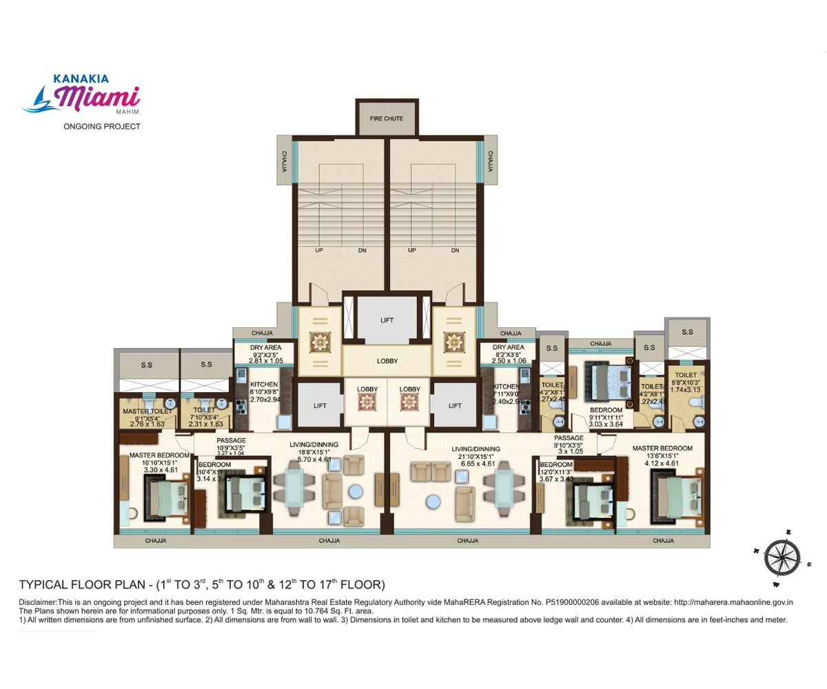 Kanakia Miami Typical Floor Plan