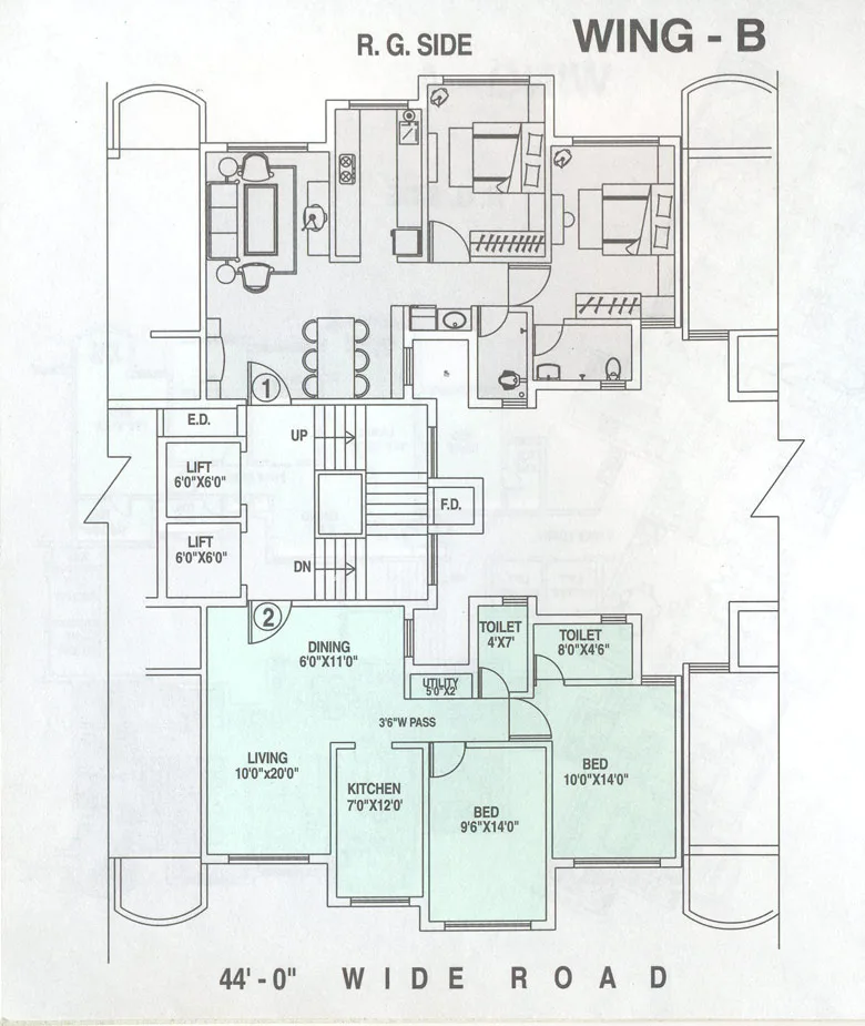 floor paln wing B