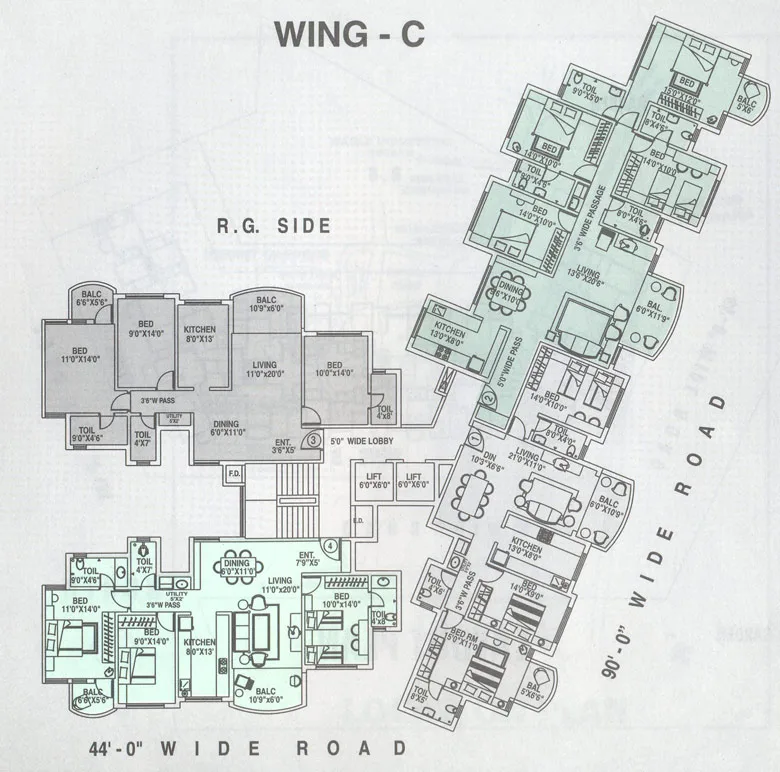 floor plan wing C