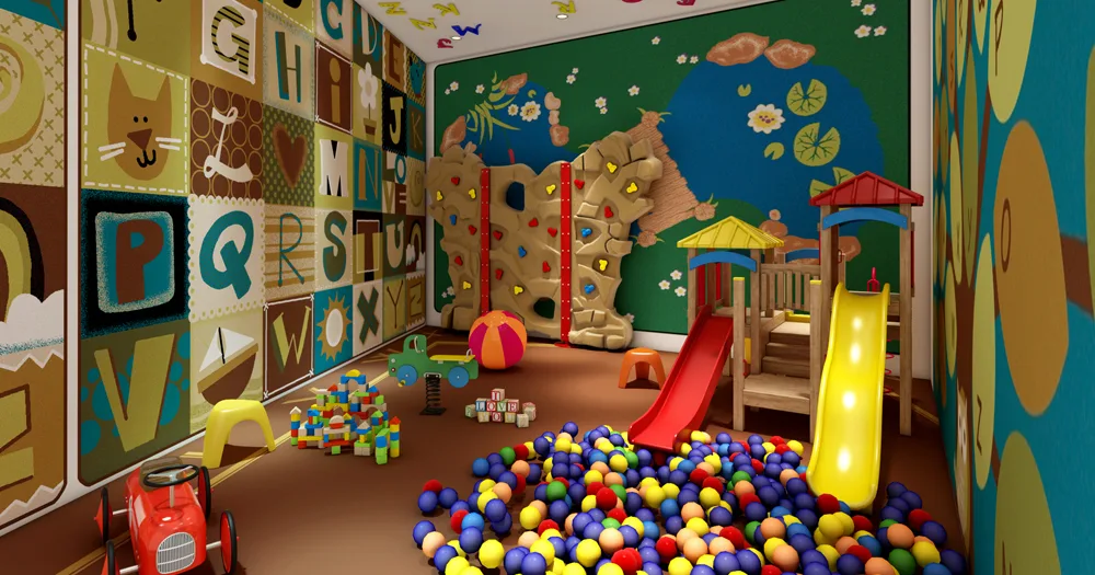 Lotus Residency Artistic Impression Kids Play Area