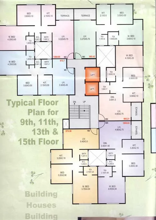 9-11-13-15 Floor Plan