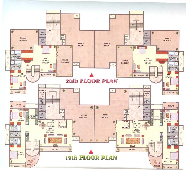 19 and 20th Floor Plan