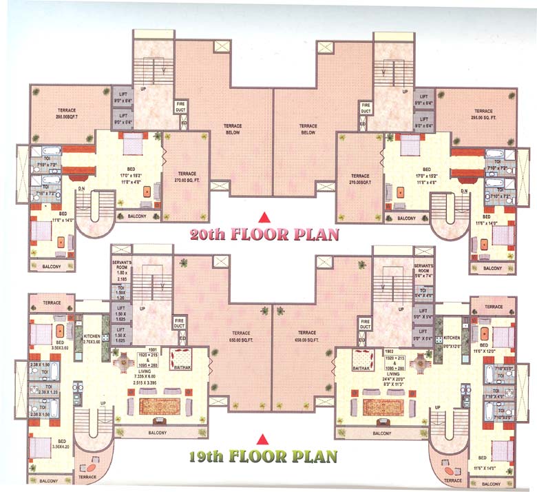 19 and 20th Floor Plan