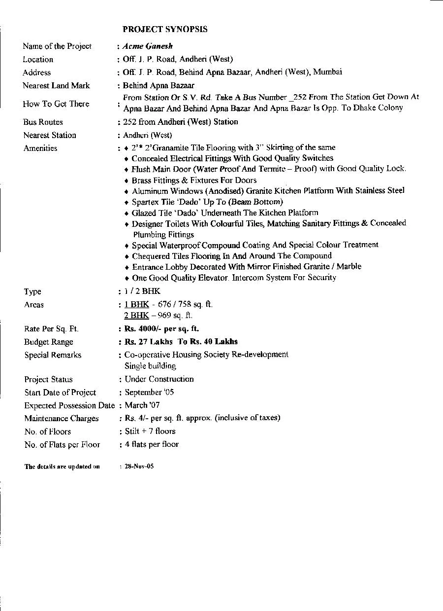 Project Synopsis