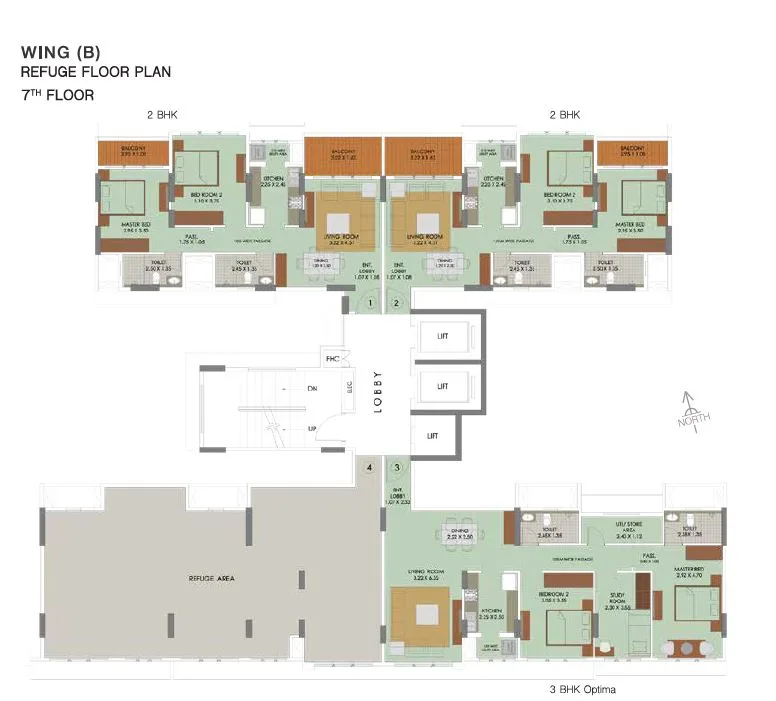 Runwal Elina Wing B 7th flr Refuge Floor Plan