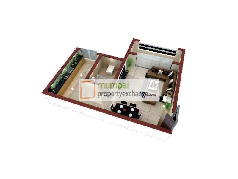 1RK Floor plan