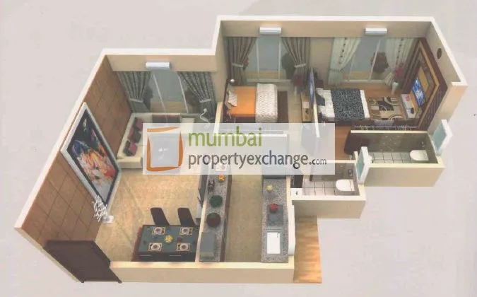 2 BHK Floor plan