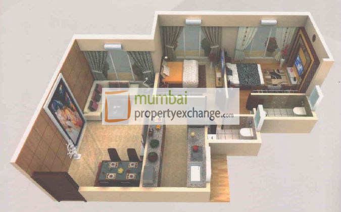 2 BHK Floor plan