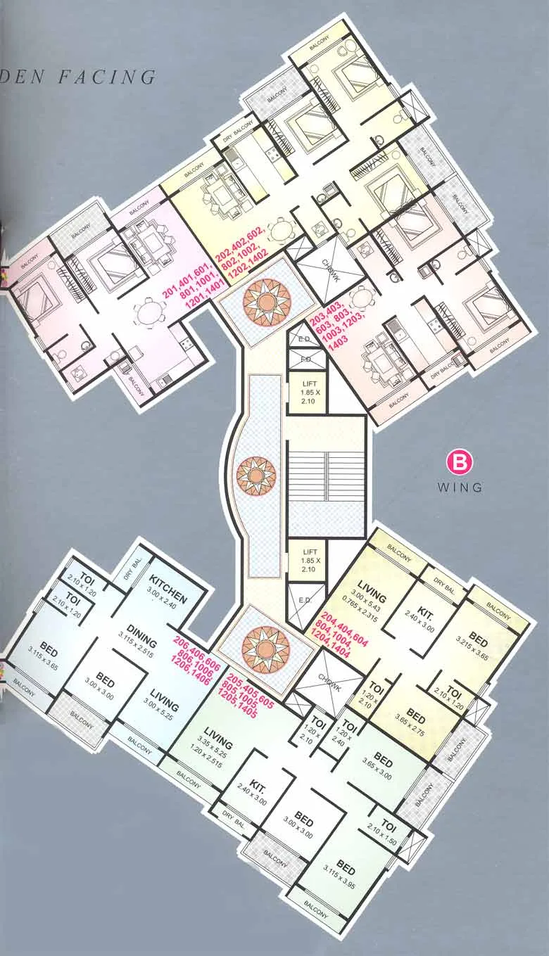 B Wing Floor Plan