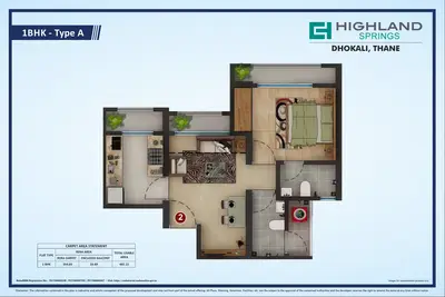 2 BHK Highland Springs, Thane — for Sale — photo 3 thumbnail